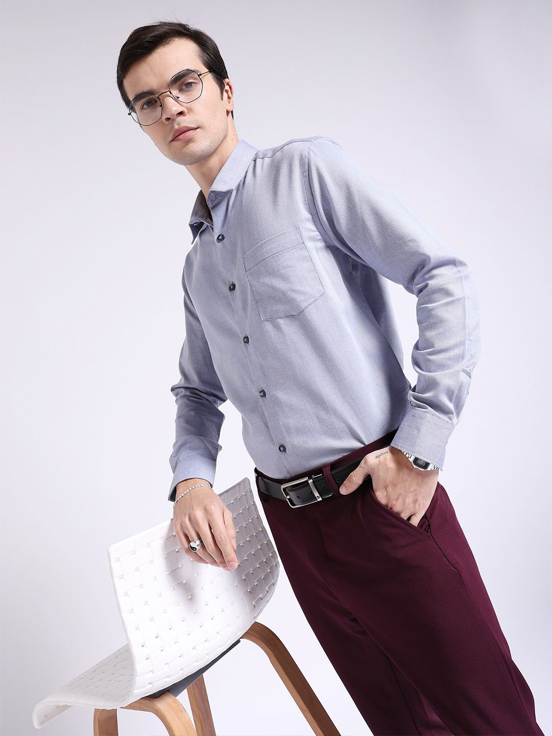 The Indian Garage Co. X Luxe Slim Fit Classic Formal Shirt