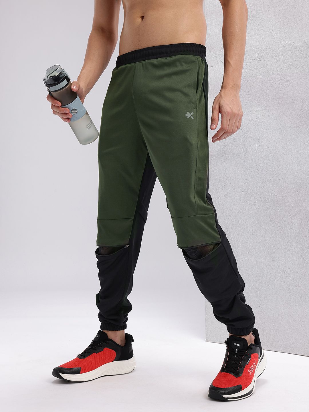 HRX by Hrithik Roshan Men Colourblocked Rapid-Dry Running Joggers