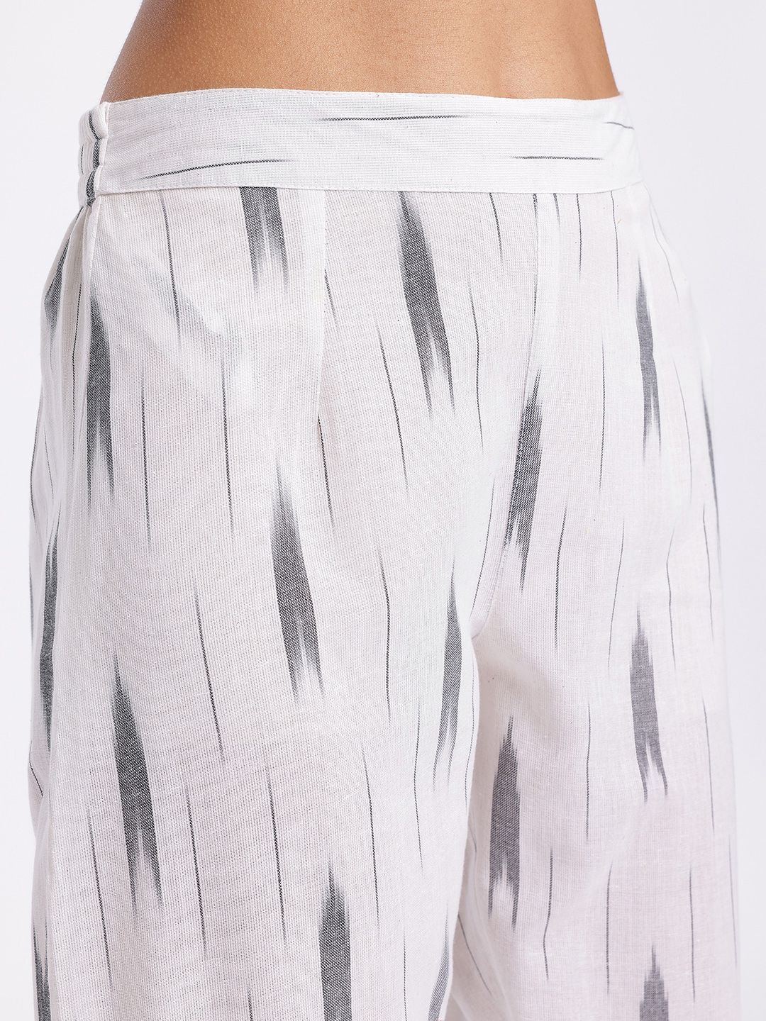 Anouk Ikat Print Regular Pure Cotton Kurta with Trousers & Dupatta