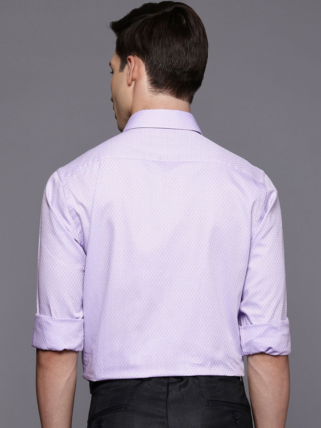 Raymond Slim Fit Textured Pure Cotton Formal Shirt