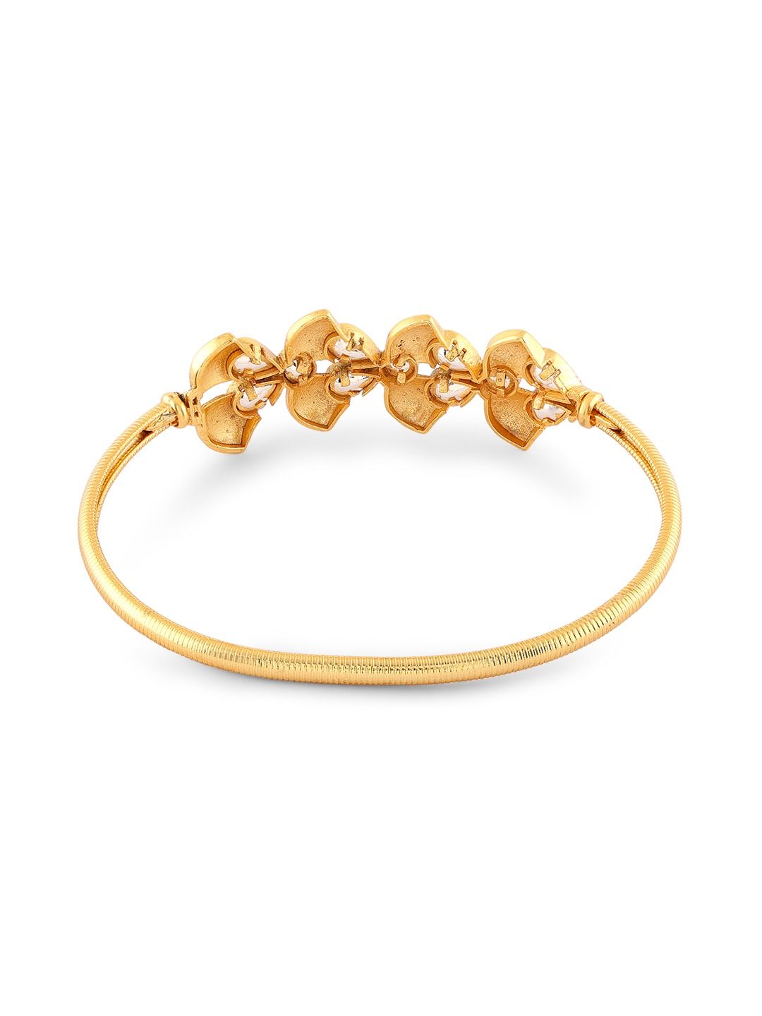 Zaveri Pearls Women Cubic Zirconia Gold-Plated Kada Bracelet