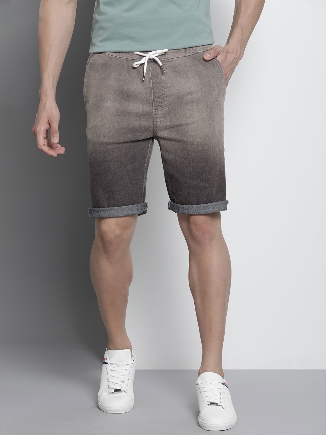 The Indian Garage Co Men Washed Denim Shorts