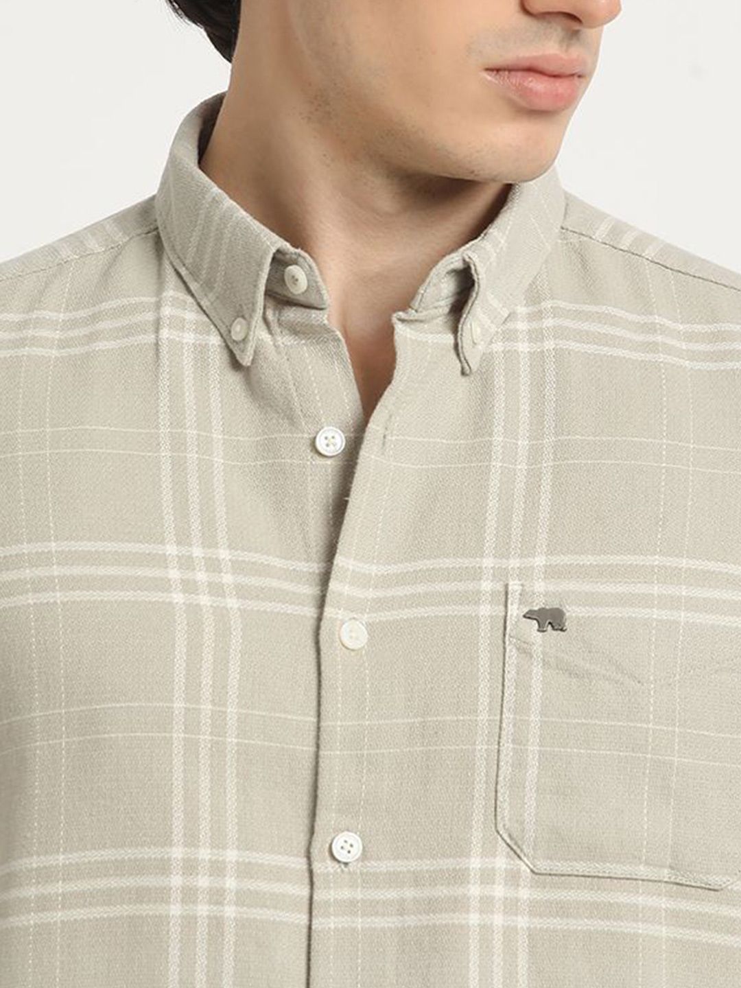 THE BEAR HOUSE Men Checked Slim Fit Casual Shirt