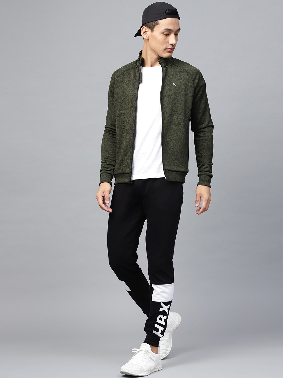 HRX by Hrithik Roshan Men Olive Green Training Rapid Dry Solid Sweatshirt