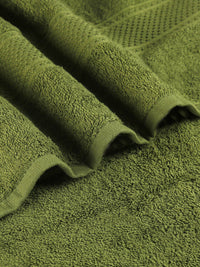 MYTRIDENT Olive Green  Coral 2 Pieces 450GSM Cotton Towel