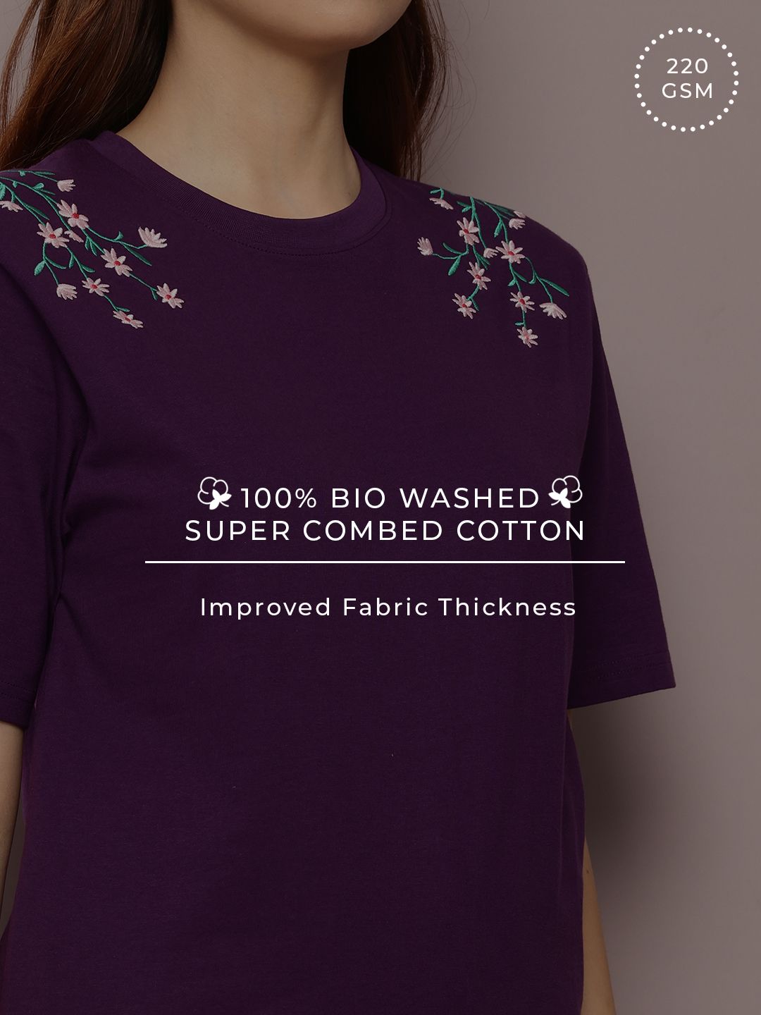 DILLINGER Women's Oversized Embroidery Tshirt