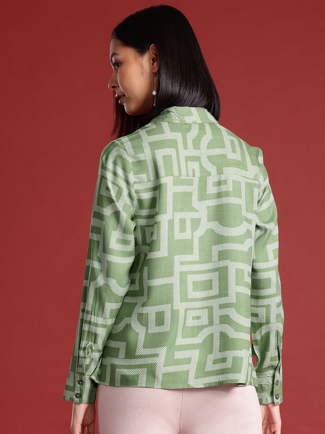 all about you Geometric Printed Casual Shirt