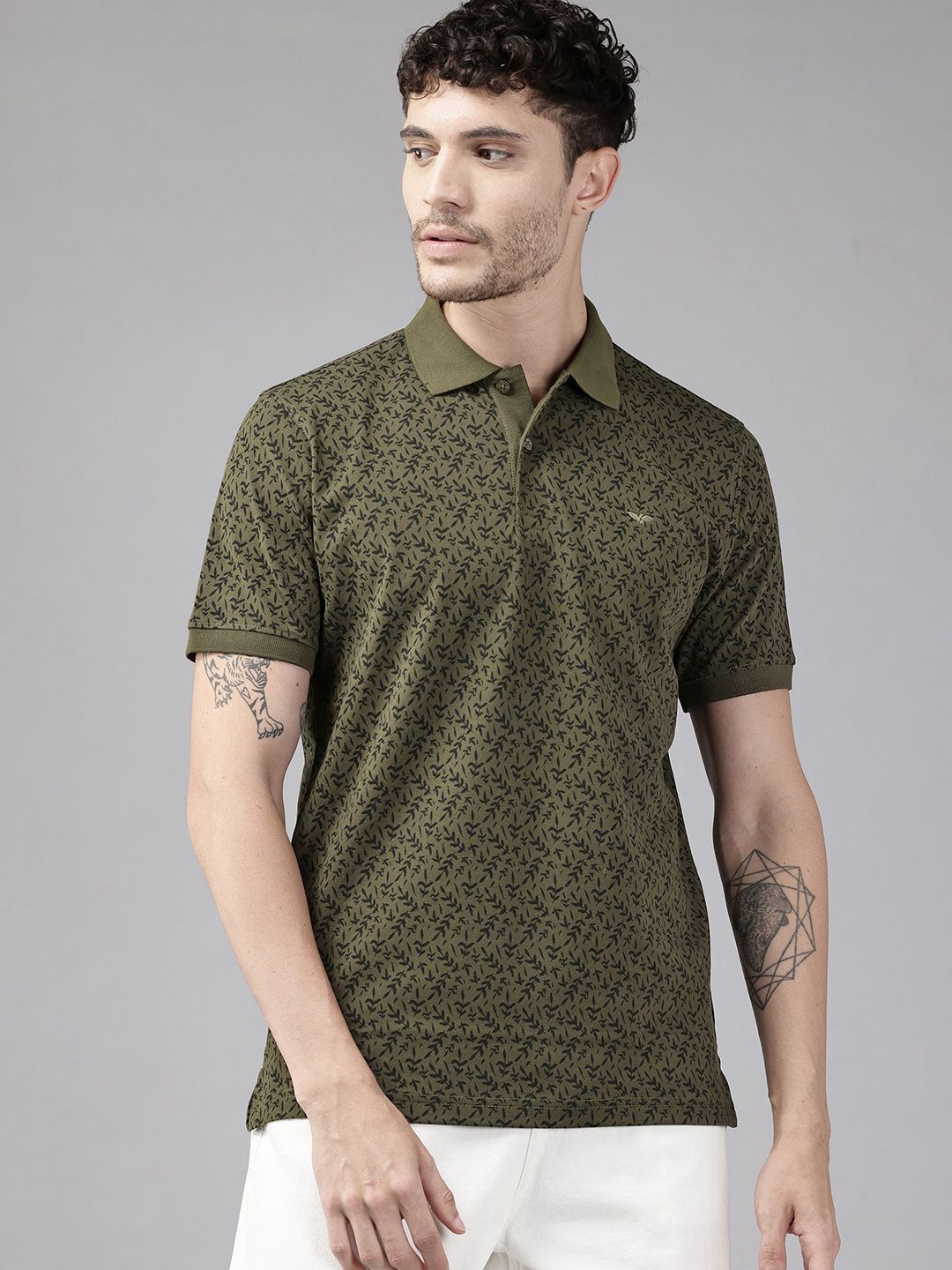 Park Avenue Conversational Printed Polo Collar T-shirt