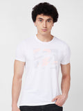 SPYKAR Graphic Printed Round Neck Slim Fit Cotton T-shirt