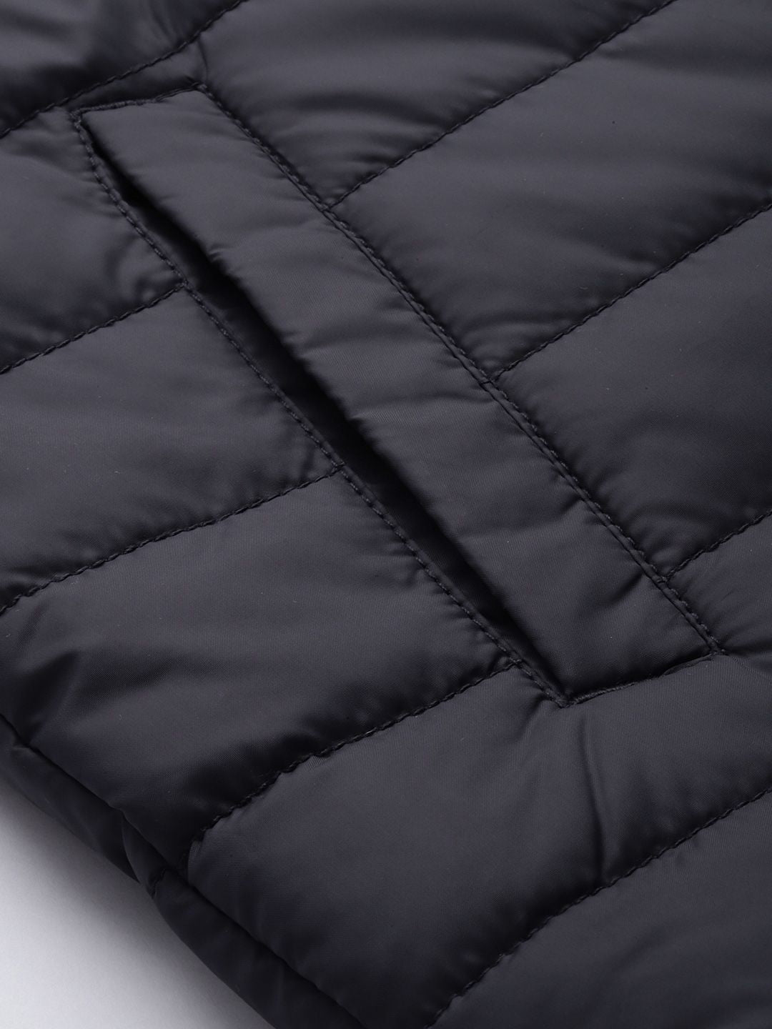 Being Human Men Navy Blue Brand Logo Lightweight Padded Jacket