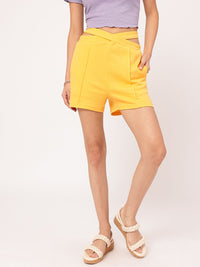 DressBerry Women Cutie Couture Criss-Cross Waistband Shorts