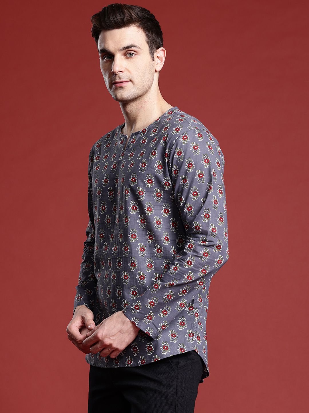 Anouk Men Ethnic Motifs Printed Pure Cotton Kurta