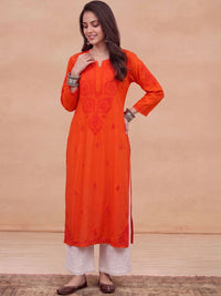 House of Chikankari Women Embroidered Chikankari Kurta