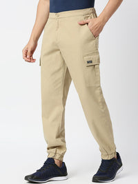 Thomas Scott Men Comfort Mid-Rise Easy Wash Cargo Trousers