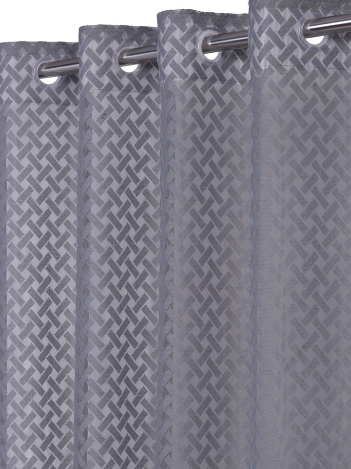 HOSTA HOMES Grey Geometric Long Door Curtain