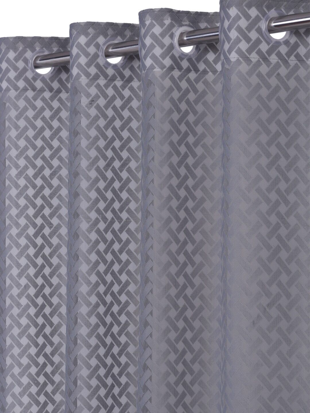 HOSTA HOMES Grey Geometric Long Door Curtain