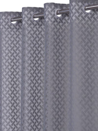 HOSTA HOMES Grey Geometric Long Door Curtain