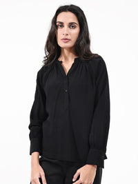 RAREISM Kella V-Neck Cuffed Sleeves Regular Top