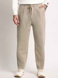 THE BEAR HOUSE Men Pleated Relaxed Fit Clean Look Pure Cotton Jeans
