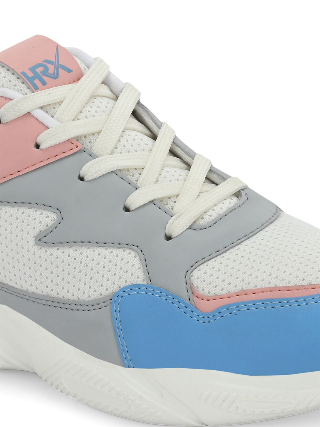 HRX by Hrithik Roshan Women White & Blue Mesh Running Sports Shoes