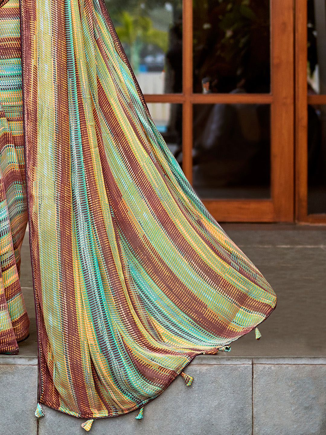 Saree mall Pure Chiffon Ethnic printed daily wear  Sarees