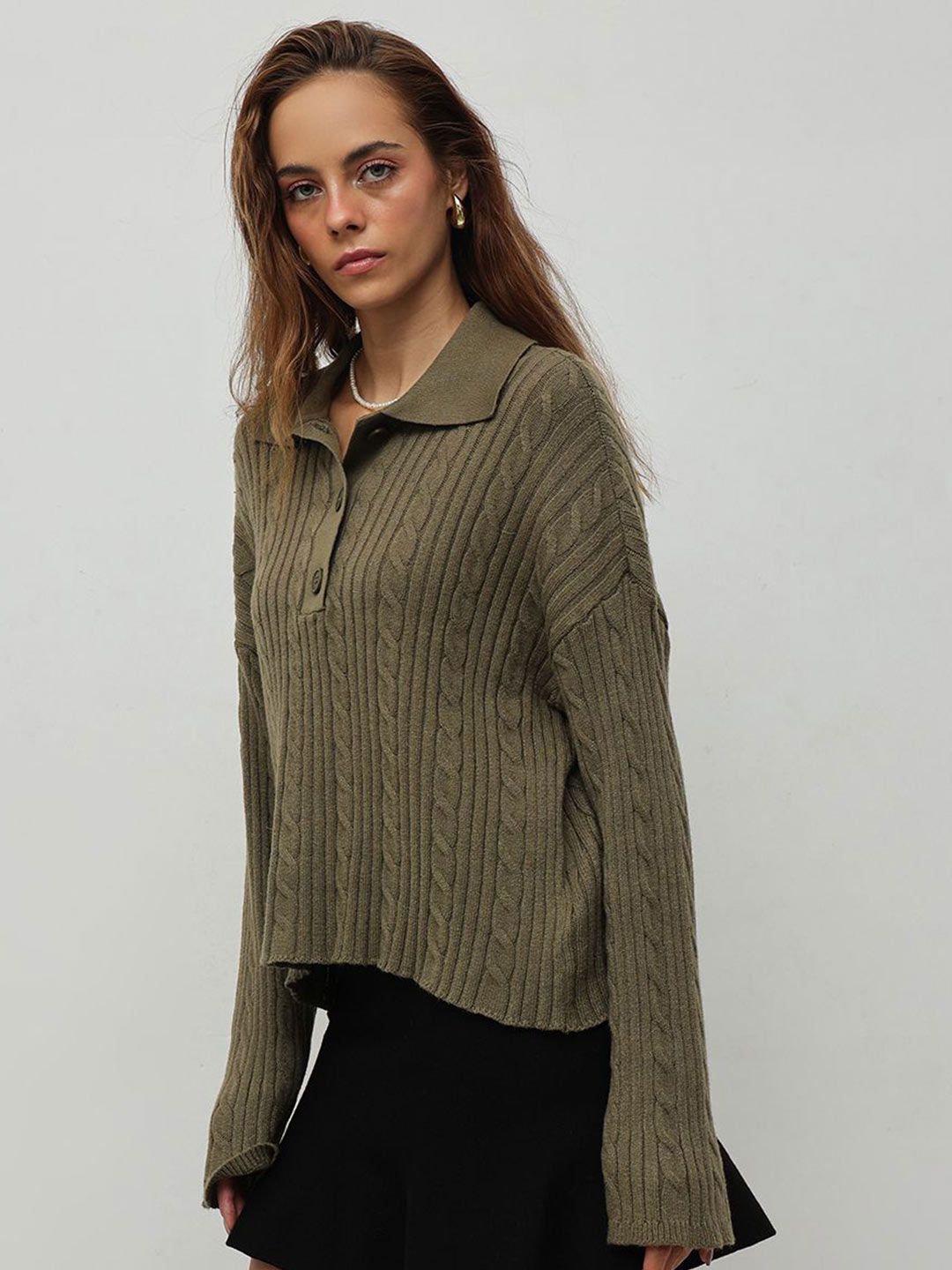 STREET 9 Women Cable Knit Pullover