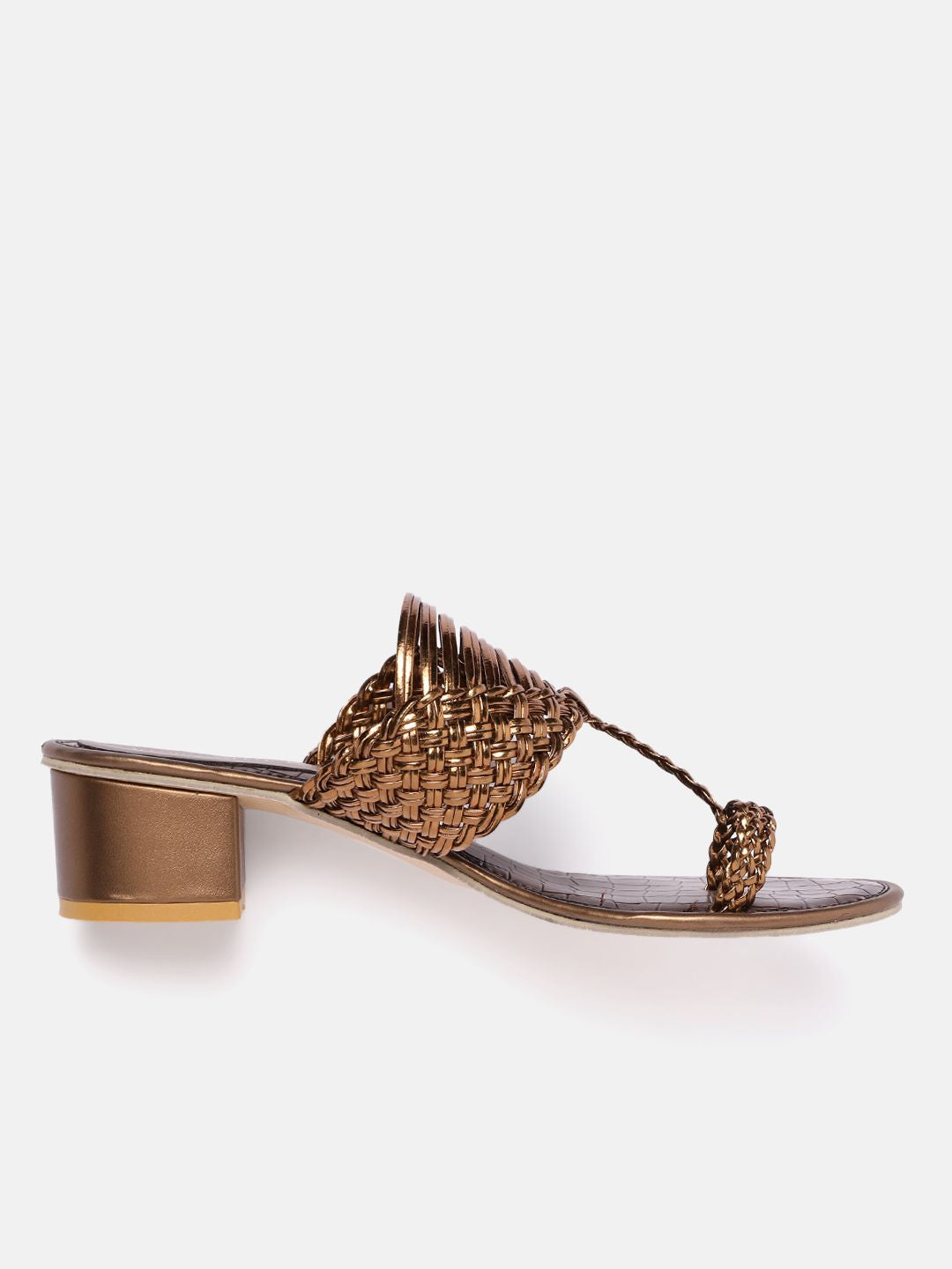 DressBerry Woven Design Block Heels