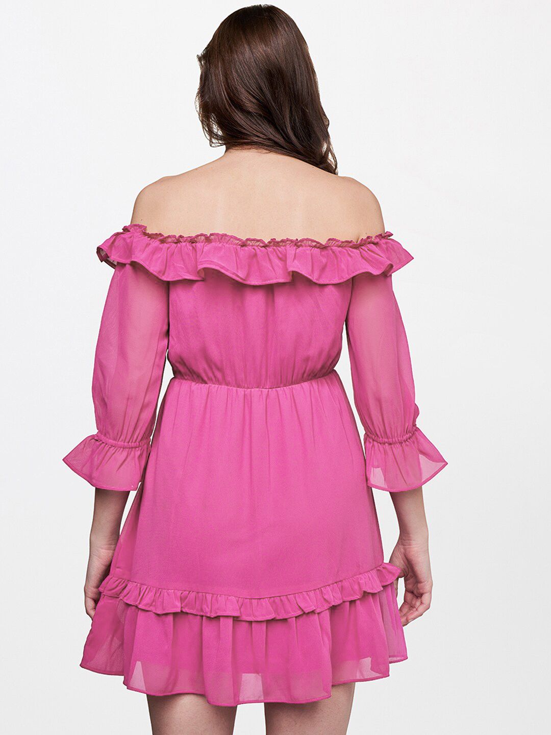 AND Pink Off-Shoulder Mini Dress