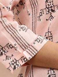 W  Floral Printed Mandarin Collar Kurta with Trousers
