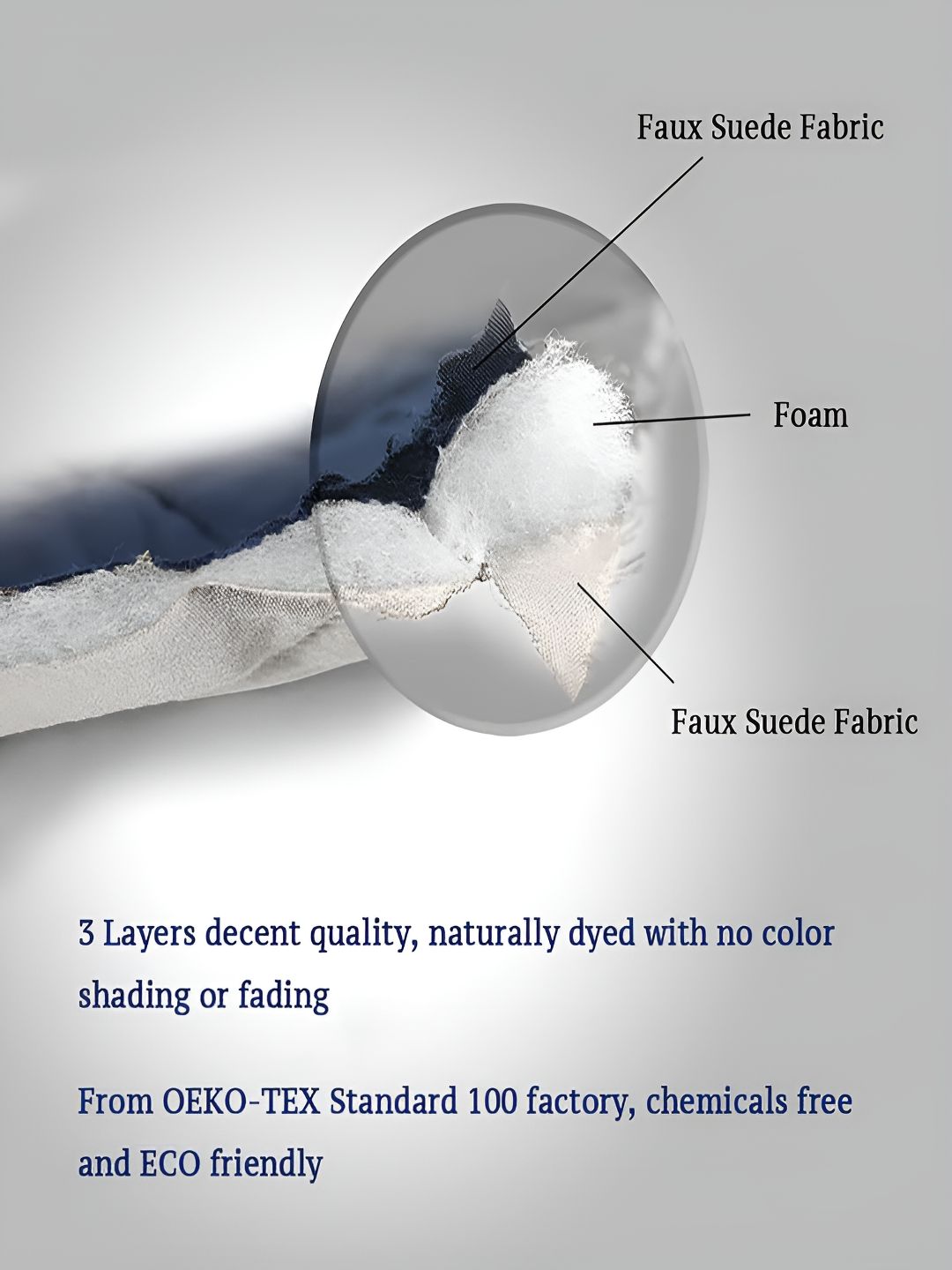 STITCHNEST Blue & Beige Self Design 2 Seater Sofa Cover