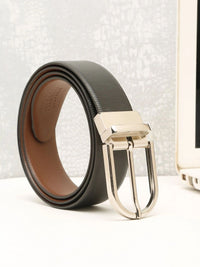 Teakwood Leathers Men Textured Leather Reversible Belt