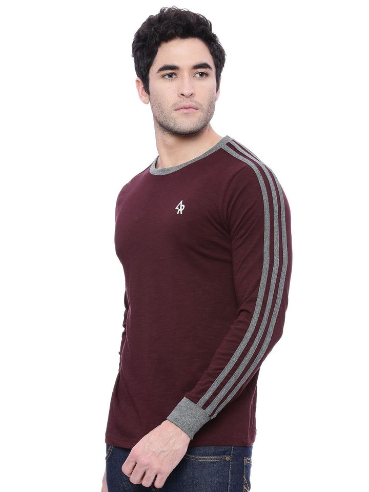 ADRO Men Solid Round Neck T-shirt