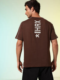 HRX by Hrithik Roshan Printed Drop-Shoulder Sleeves Relaxed Fit Training T-shirt