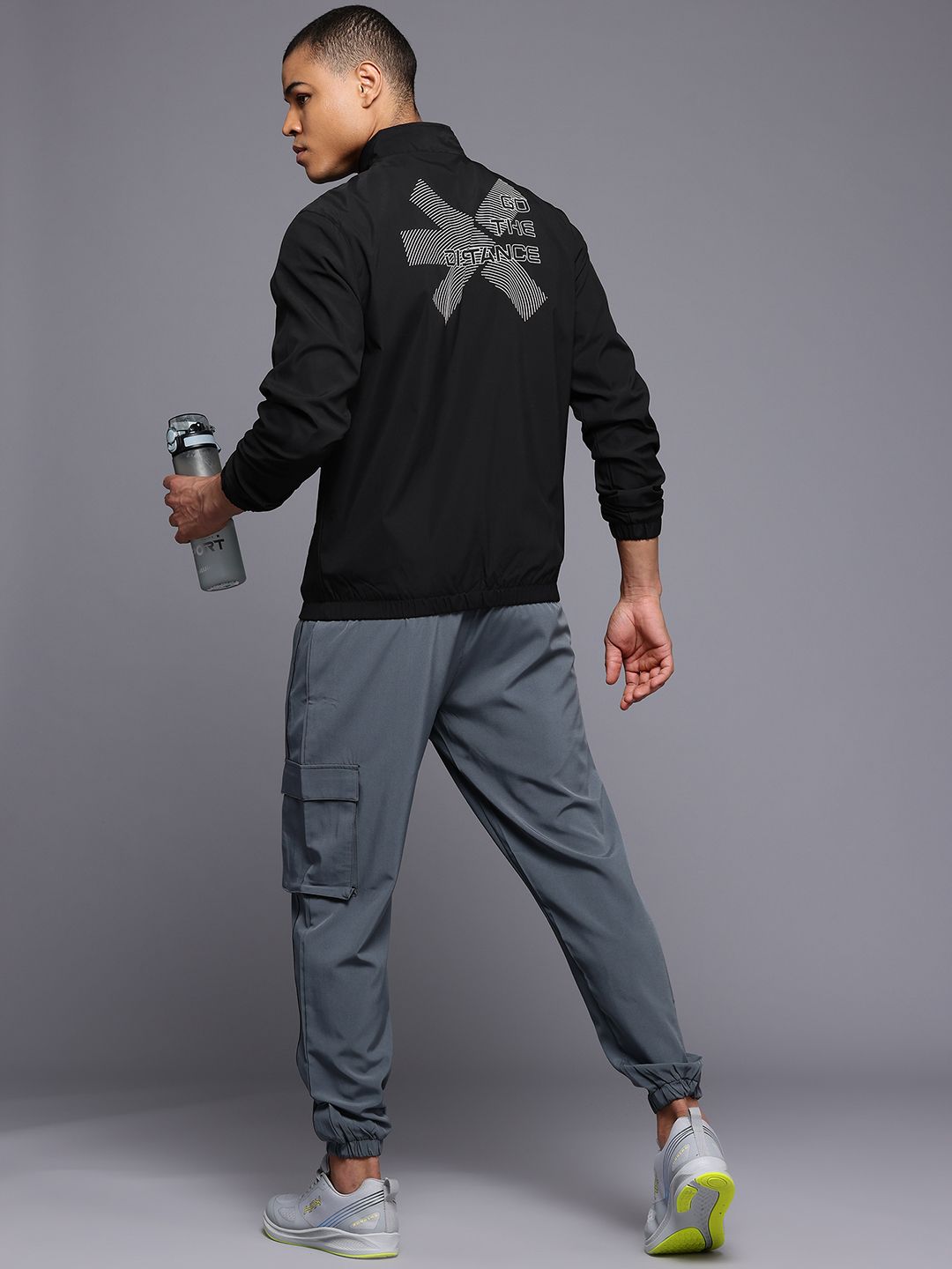 HRX by Hrithik Roshan Brand Logo Print Running Jacket