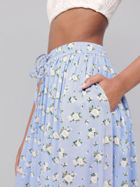 DressBerry Blooming Floral Pleated A-Line Skirt