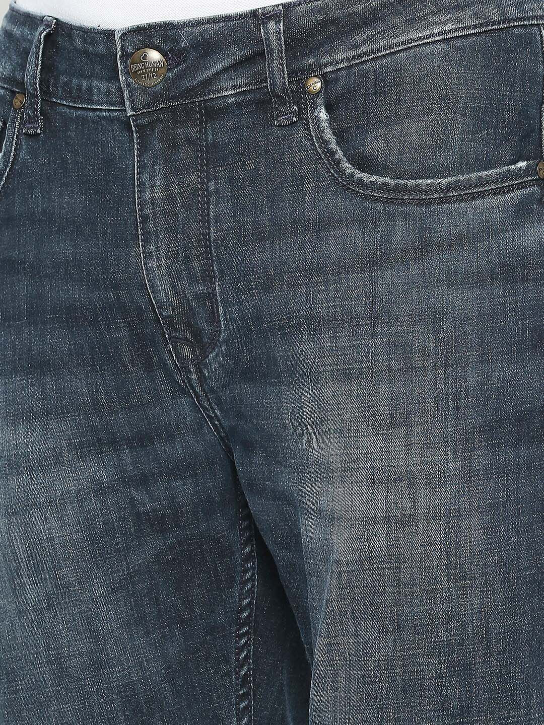 Menjadi Lelaki Manusia Cahaya Pudar Mid-Rise Comfort Skinny Fit seluar jeans