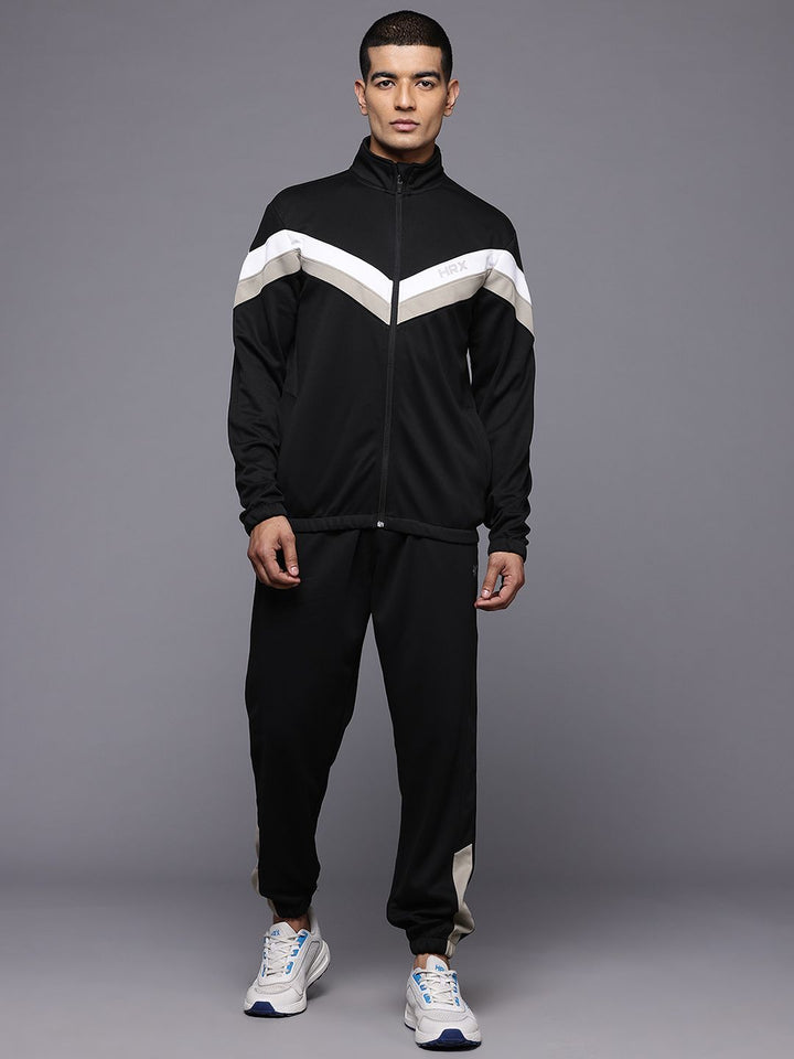 HRX by Hrithik Roshan Men Rapid-Dry Striped Running Tracksuit