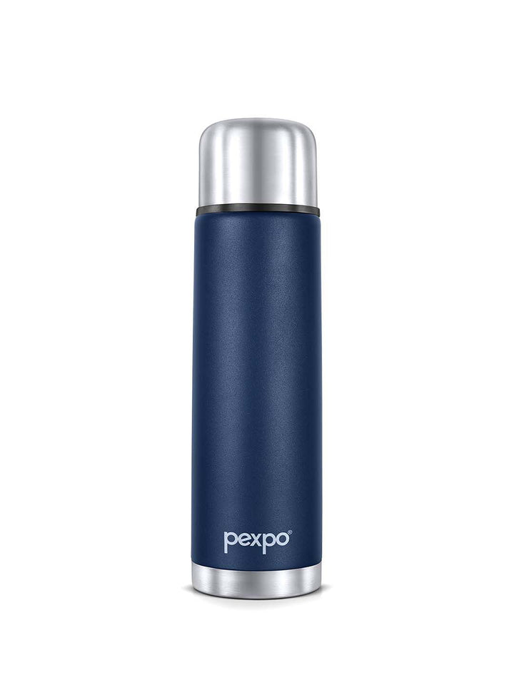 Pexpo Flamingo Blue ISI Certified Thermosteel Hot & Cold Insulated Water Bottle 1L