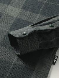 THE BEAR HOUSE Slim Fit Opaque Checked Cotton Casual Shirt