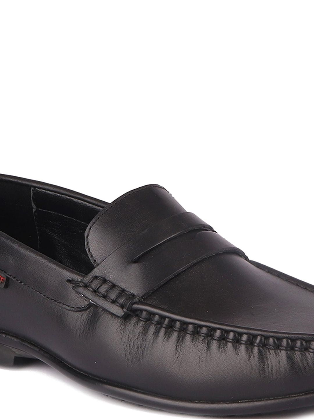 Red Chief Men Black Leather Formal Loafers