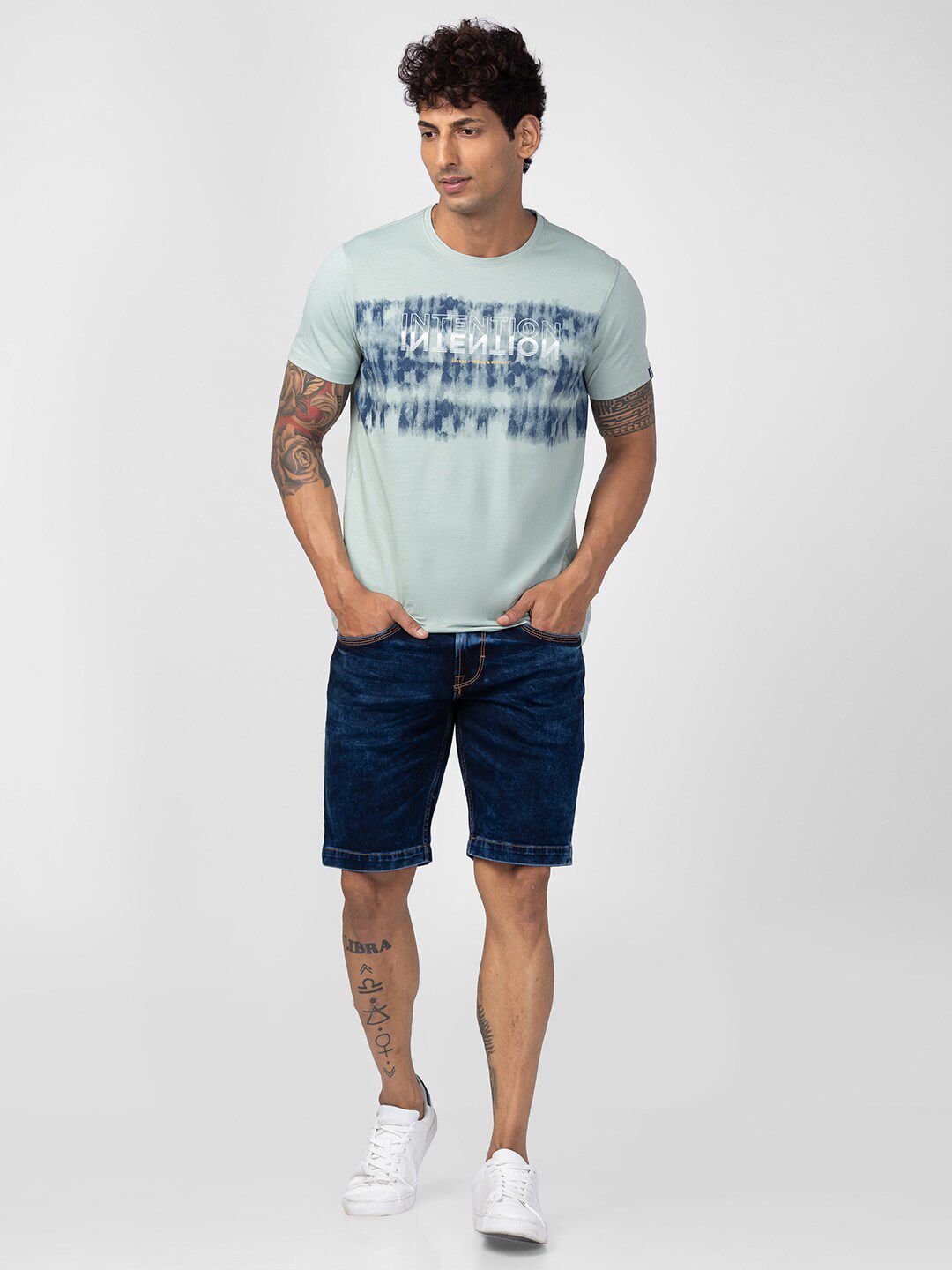 SPYKAR Men Typography Printed Slim Fit T-shirt