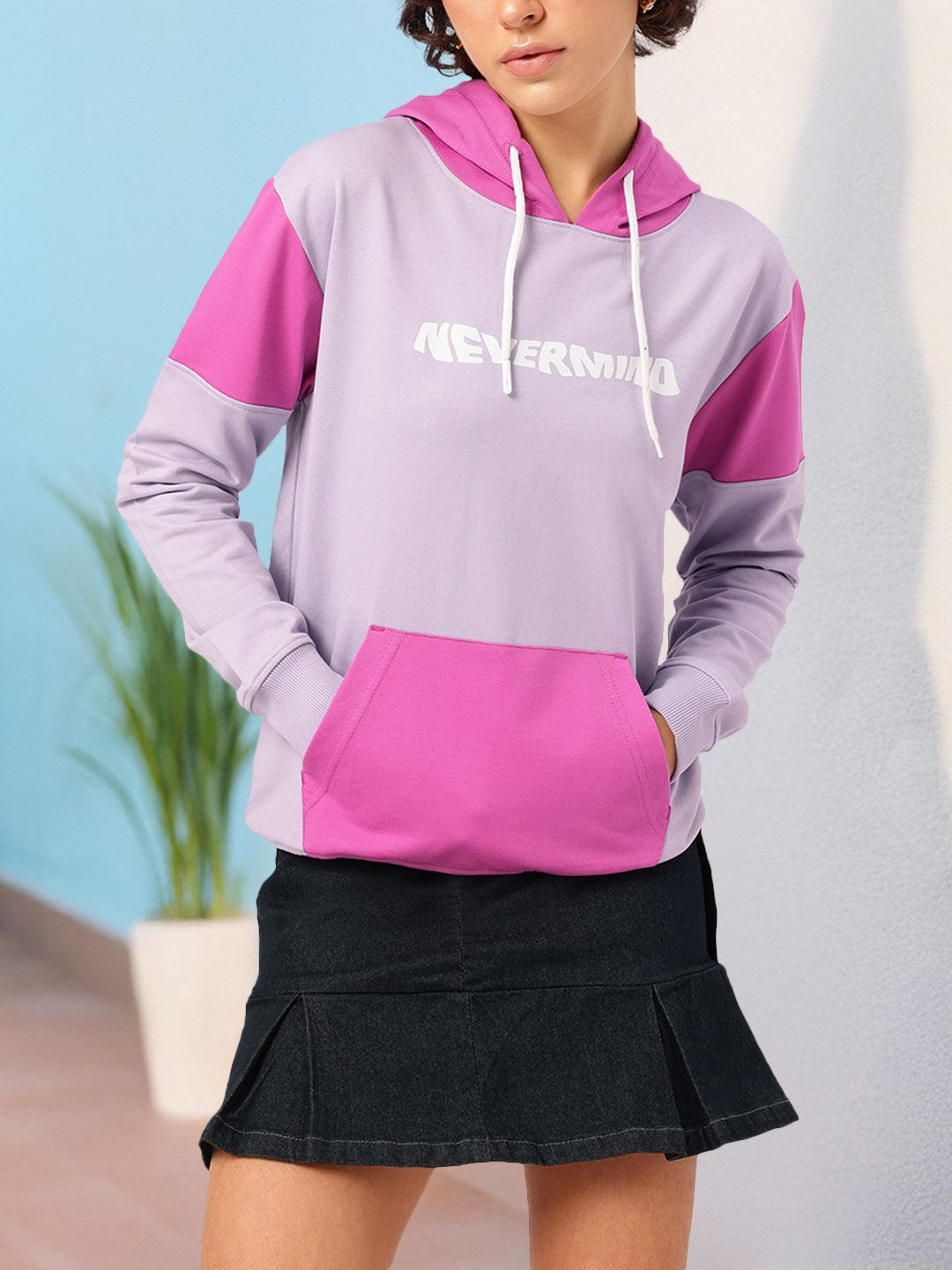 DressBerry Colourblocked Hooded SweatShirt