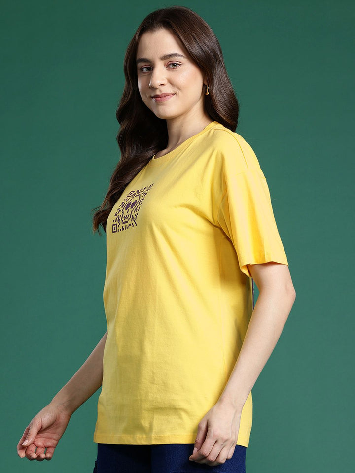 DressBerry Women Printed Pure Cotton T-shirt