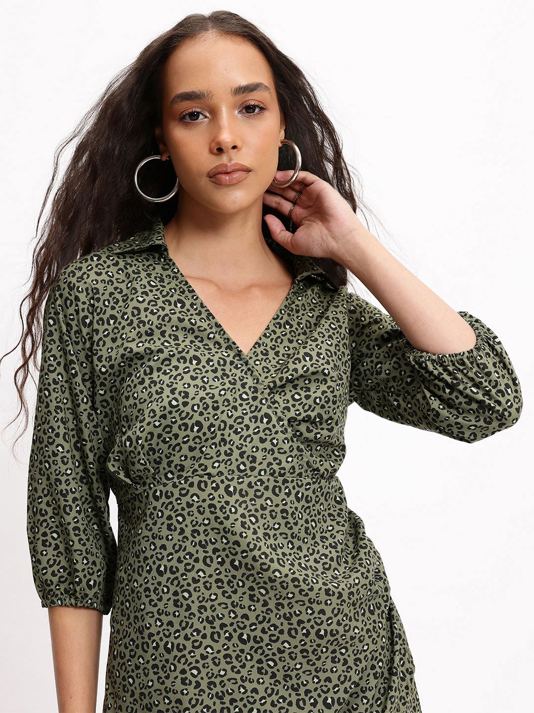 DressBerry Fierce Femme Animal Print Wrap Dress