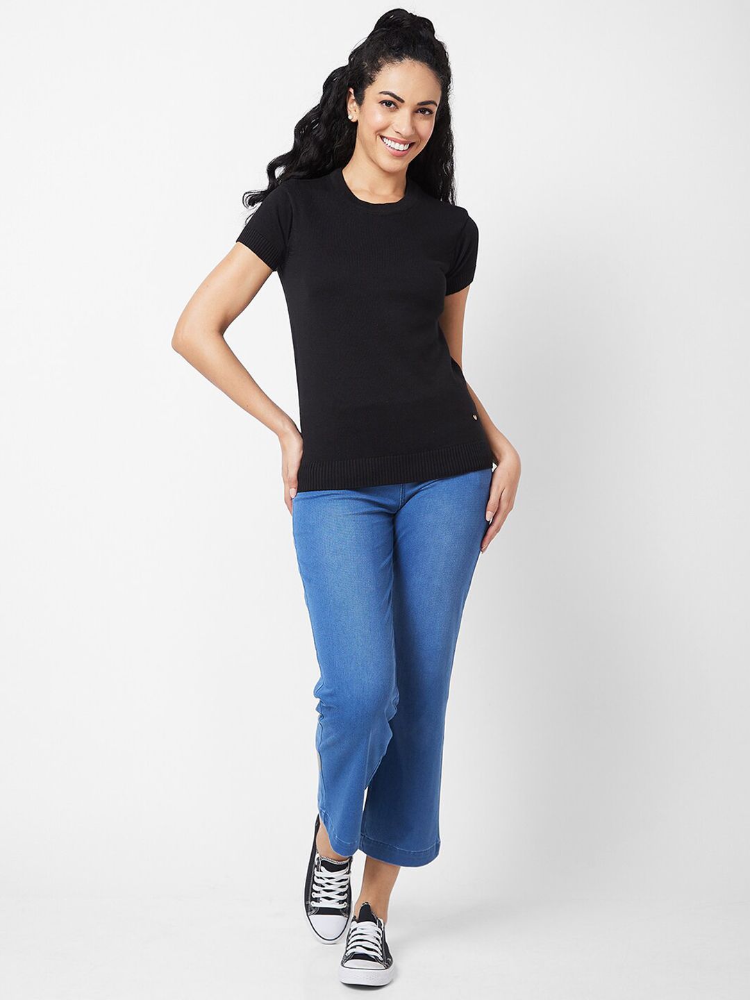 SPYKAR Round Neck Cotton T-shirt