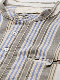 House of Pataudi Striped Rozana Kurta
