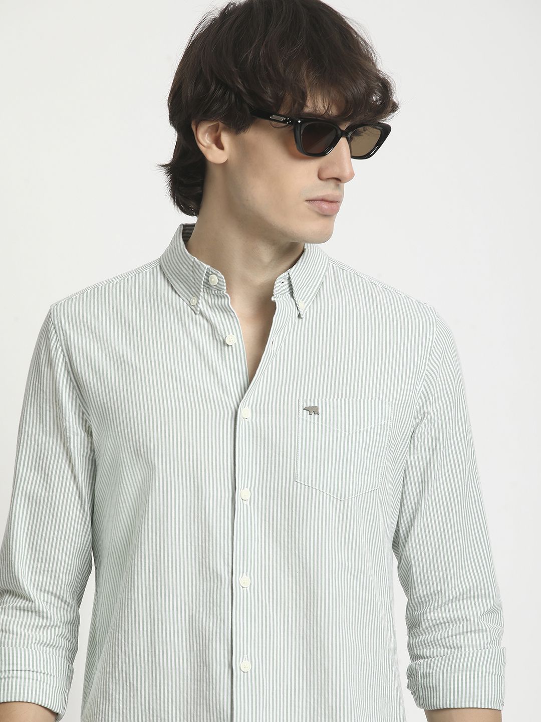 THE BEAR HOUSE Men Slim Fit Opaque Striped Casual Shirt