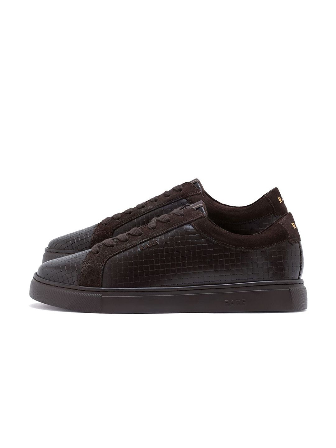 RARE RABBIT Men Perforations Leather Slip-On Sneakers