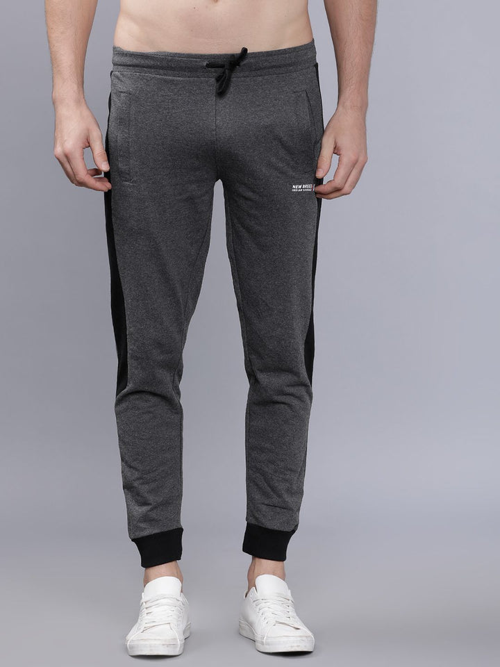 The Indian Garage Co Men Grey Solid Slim-Fit Joggers