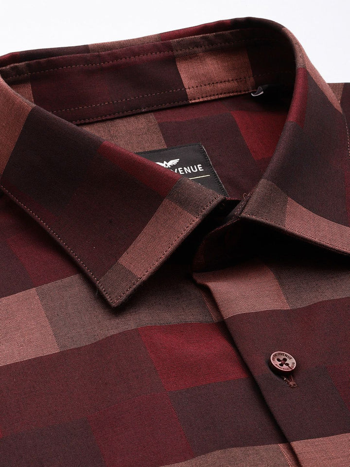 Park Avenue Pure Cotton Slim Fit Checked Formal Shirt